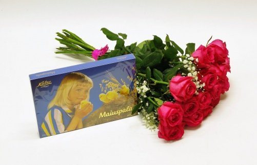 Kimp roosade roosidega+ Maiuspala